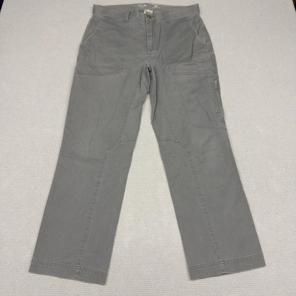 Mountain Hardwear Pants Mens 34x30 Gray Cotton Blend Canvas Workwear Hiking